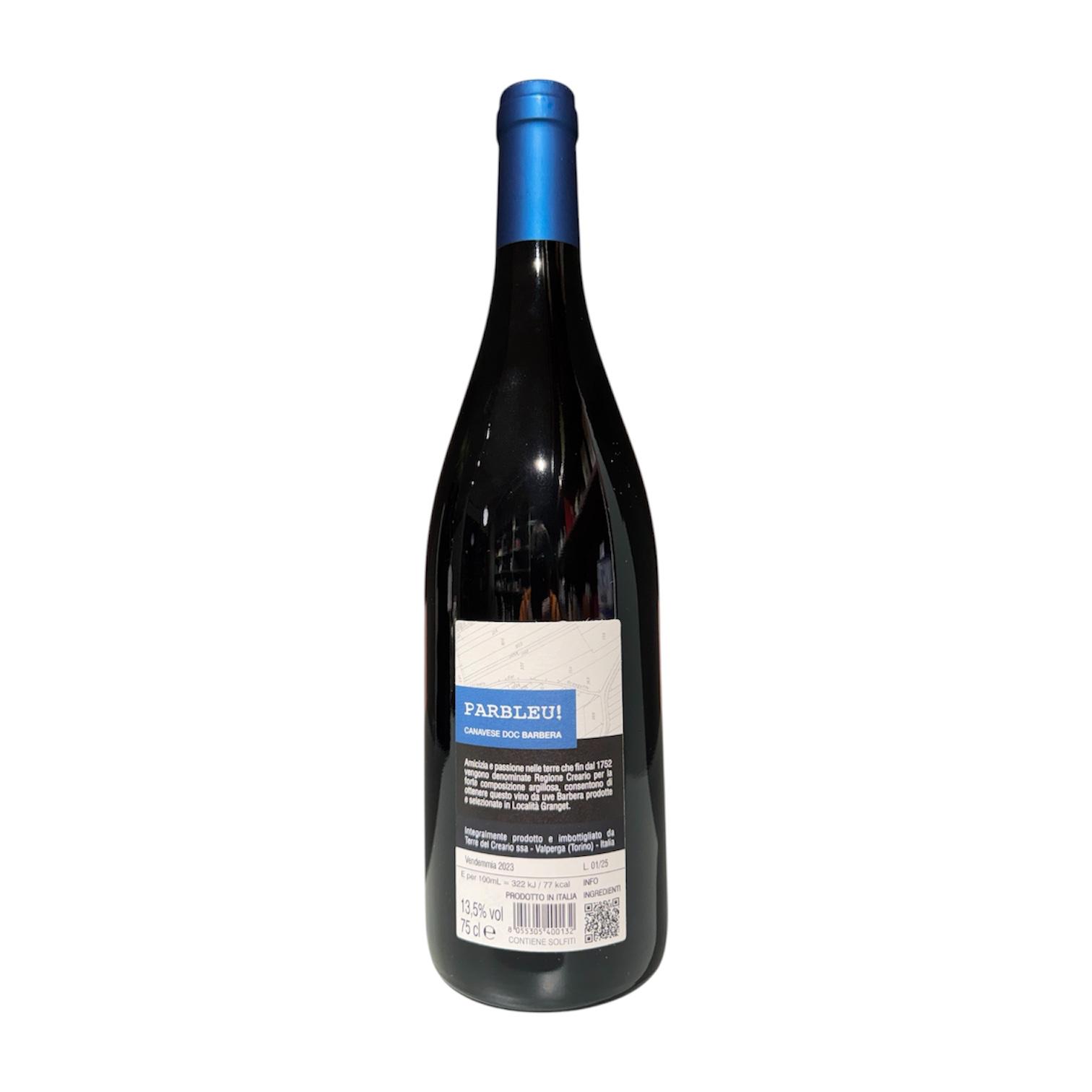 "Parbleu" Canavese Barbera DOC - Terre del Creario